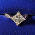 British vintage jewelry cubic zirconia 9ct gold ring